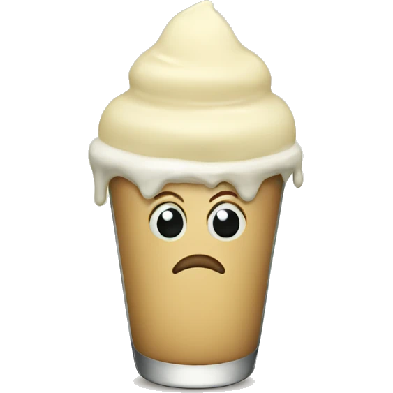 Sad eggnog emoji