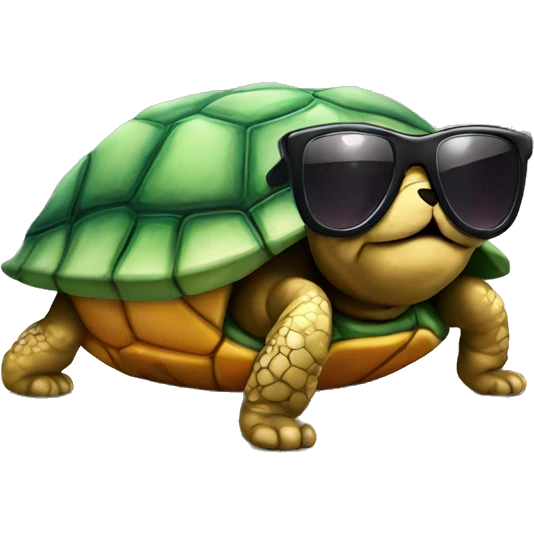 Cat turtle Shell with sunglasses emoji