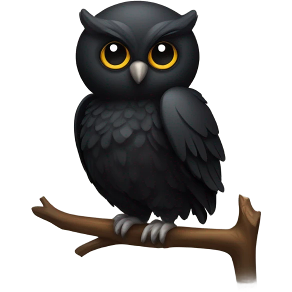 Black pregnant owl emoji