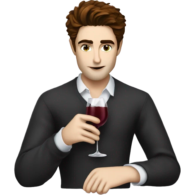 edward cullen drinking wine emoji