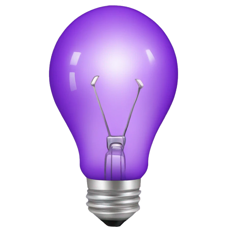 purple bulb emoji