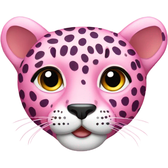 Pink leopard emoji