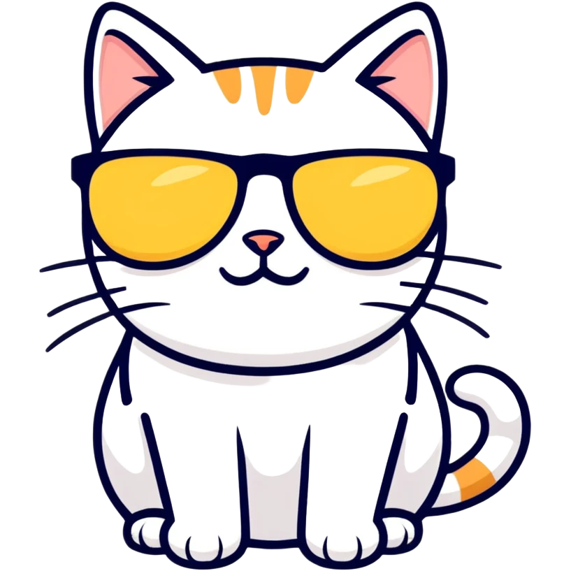 Cat with sunglasses emoji