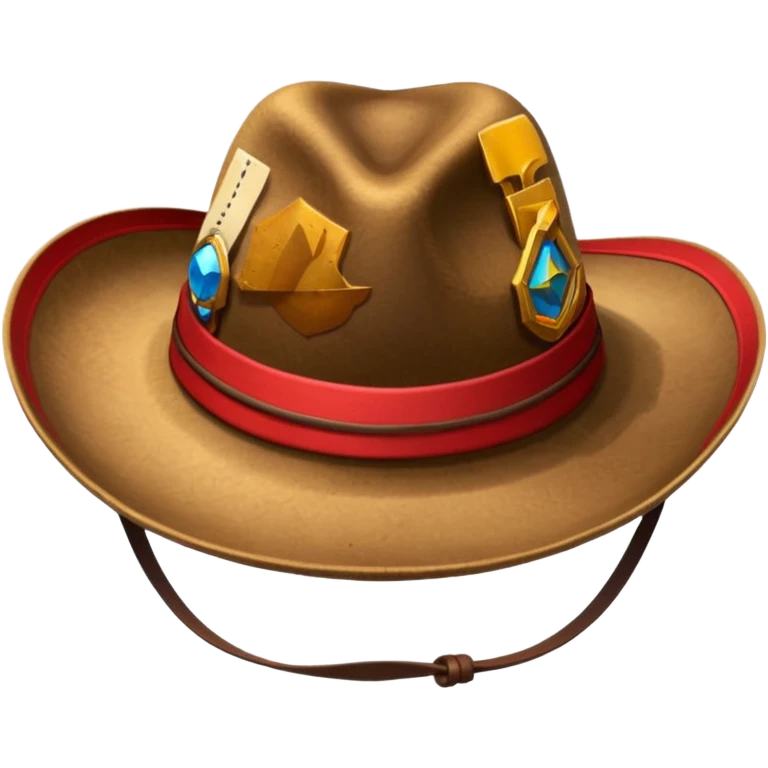 solo un sombrerito de explorador con detalles en rojo emoji