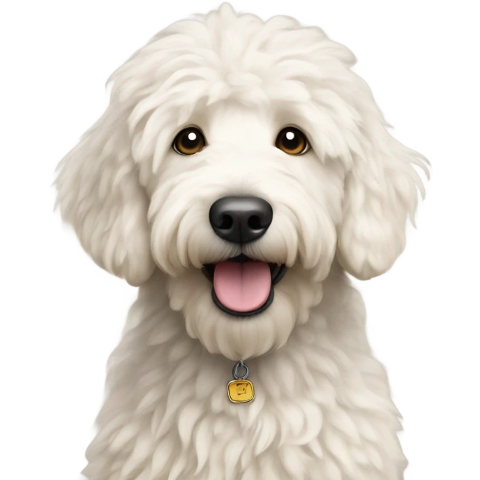 White golden doodle  emoji