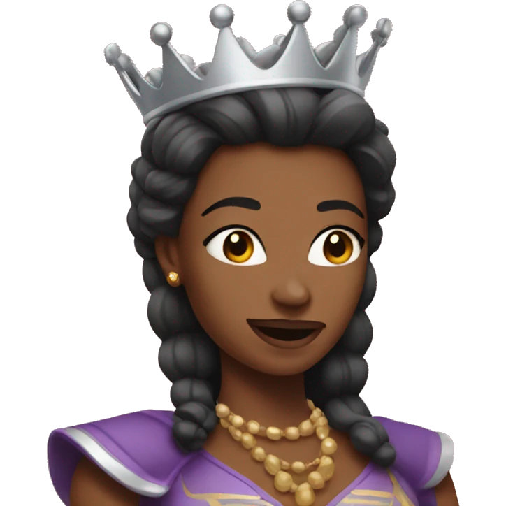 Queen playing with muscle emoji