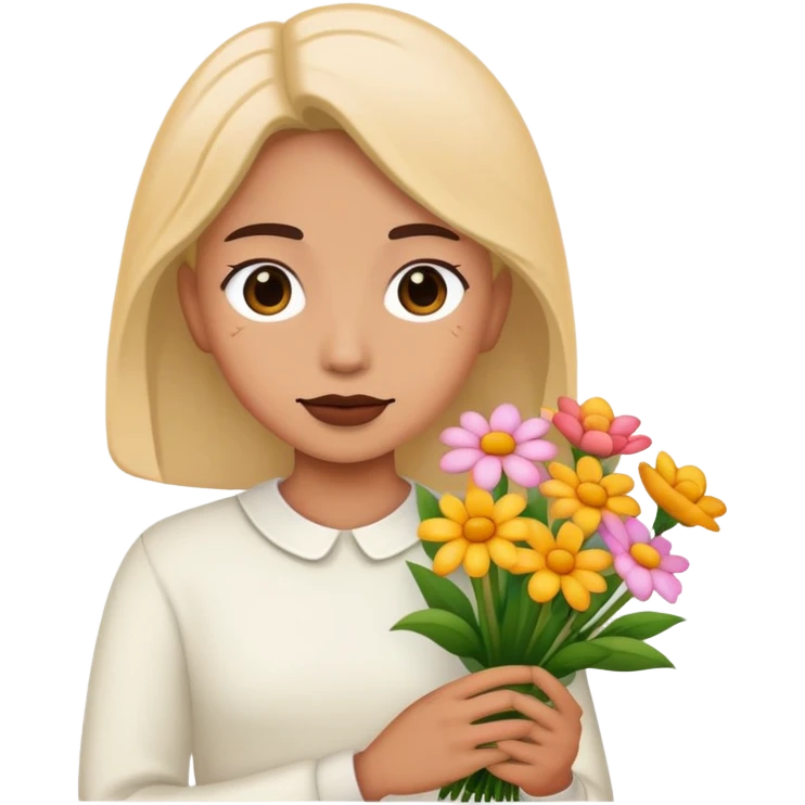 emoji amoureux qui tient des fleurs  emoji