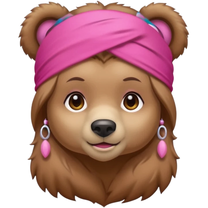 athlee bear with headband emoji