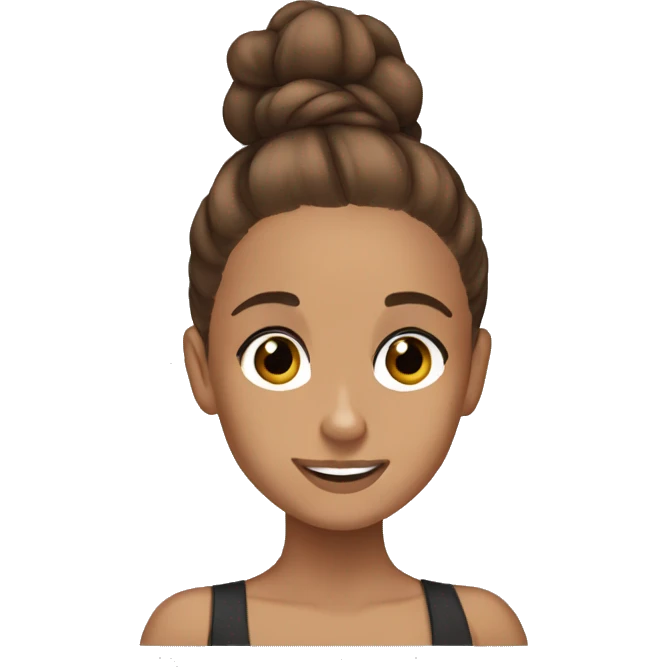 Ariana Grande with brown hair emoji