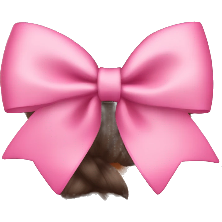 Pretty hair bow pink emoji