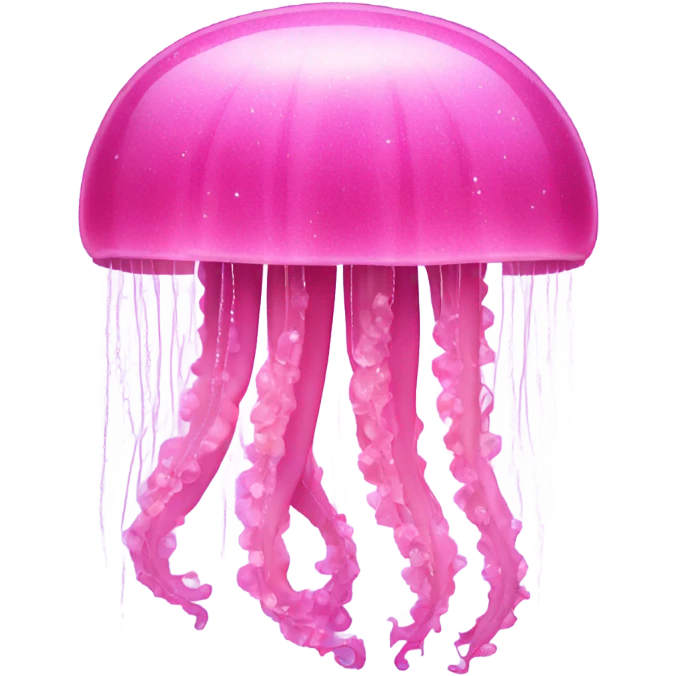 Pink long jellyfish with glitter  emoji