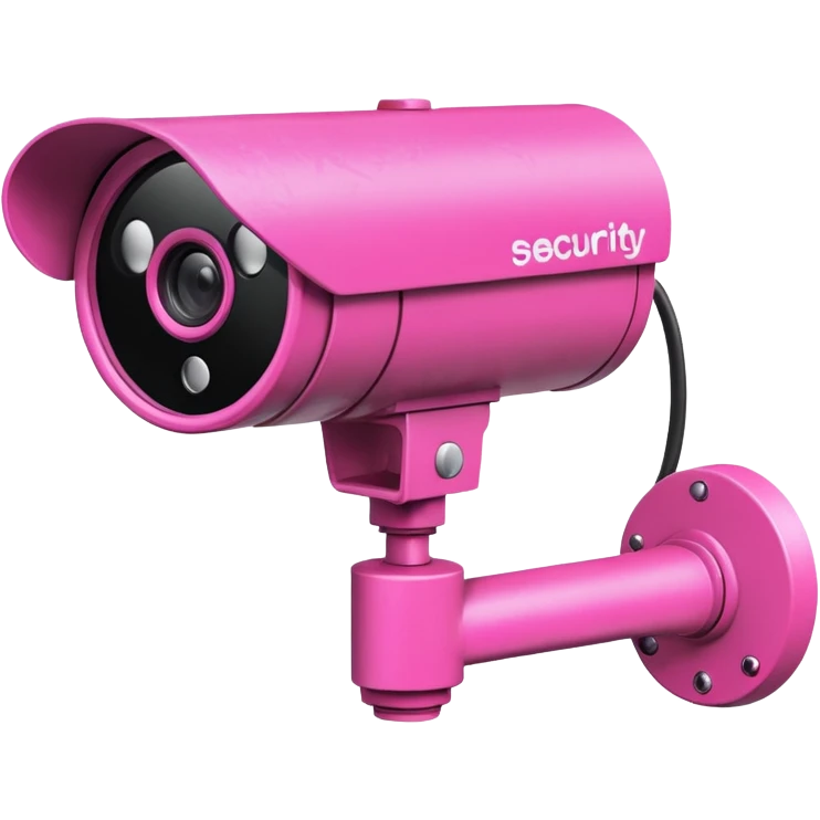 Security Camera pink with graffity emoji