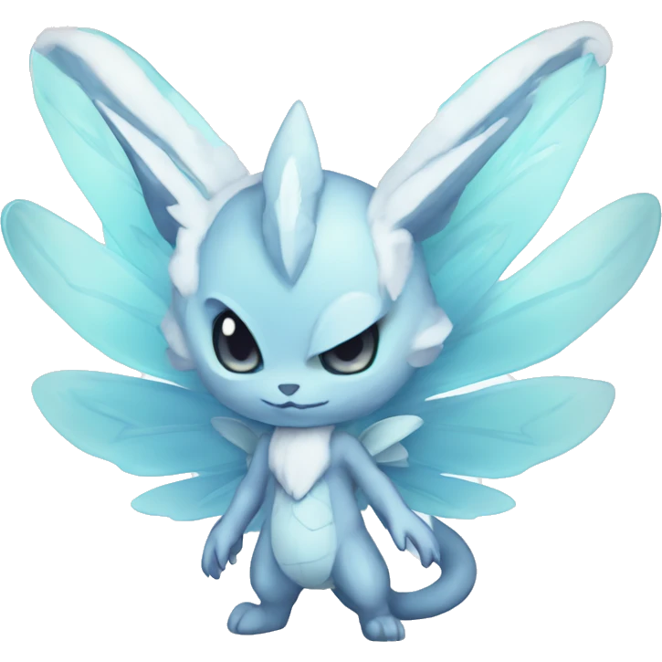 a anthro chibi-style fairy-type-ice-type Fakémon-hybrid full body emoji