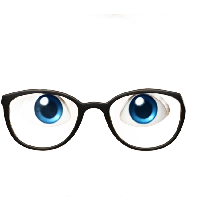 White woman with long blonde hair and glasses and blue eyes emoji