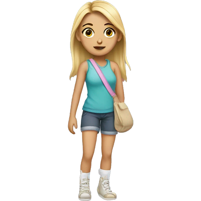 Girl with broken foot and cast emoji