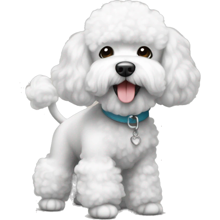 black and white bichon poodle  emoji