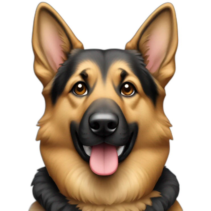 Berger allemand avec airpod emoji