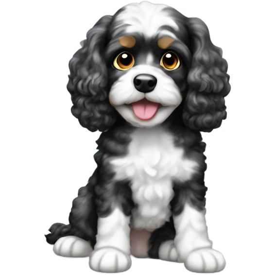 Black Merle cavapoo emoji