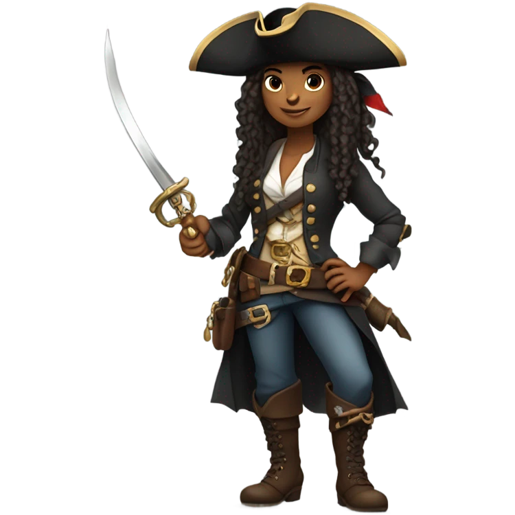 A girl pirate  emoji