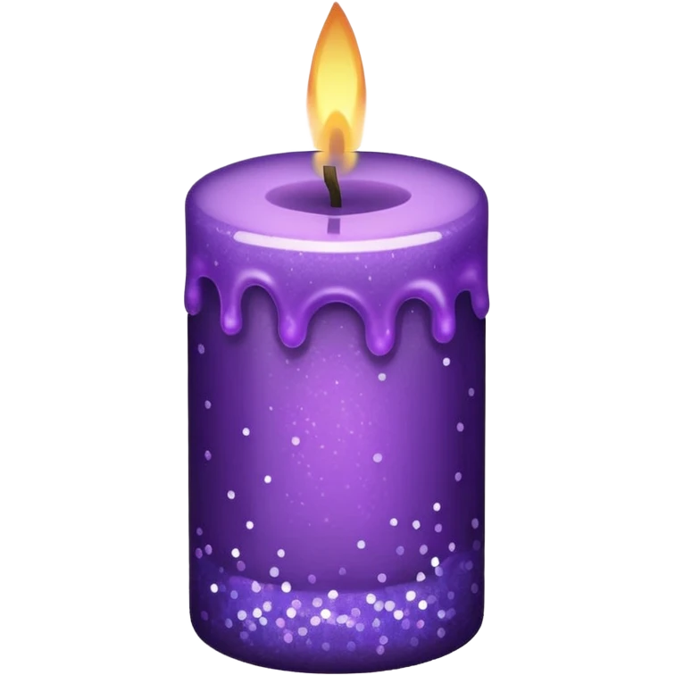 glitter purple candle emoji