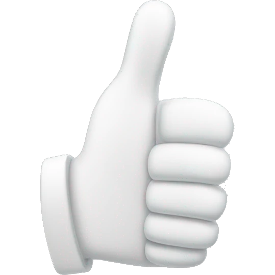 Thumbs up with white glove on emoji