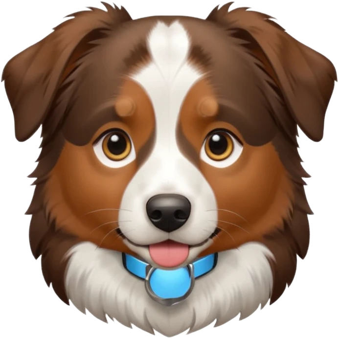 Australian shepherd tricolor mini full collar  emoji