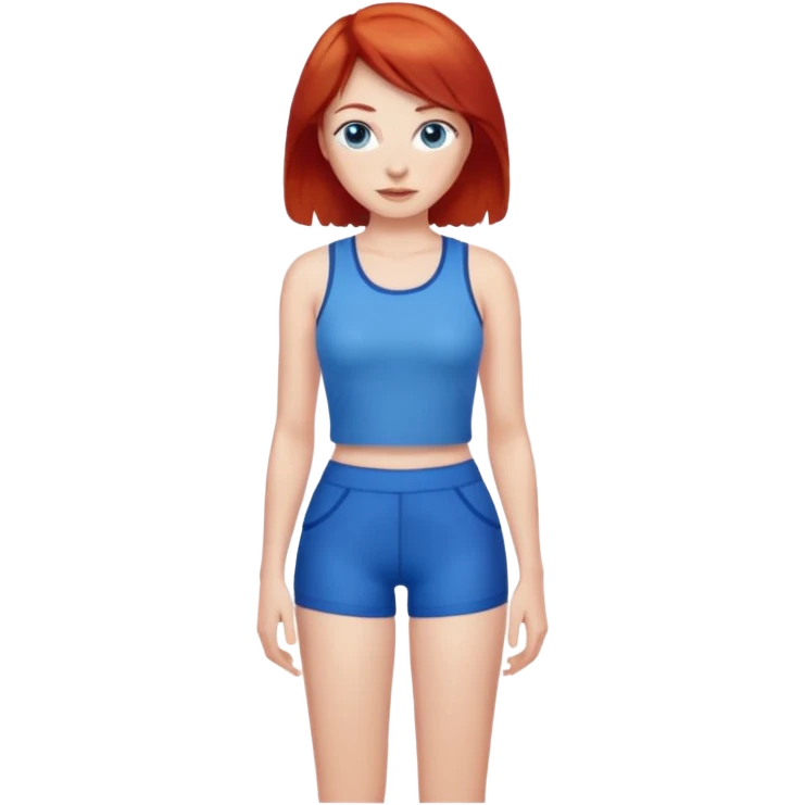 Big booty buxom pawg nsfw red hair blue eyes tight shorts emoji