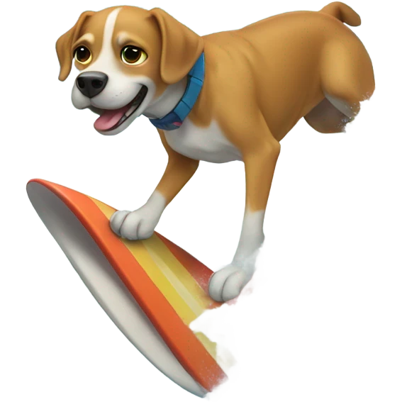 dog surfing emoji