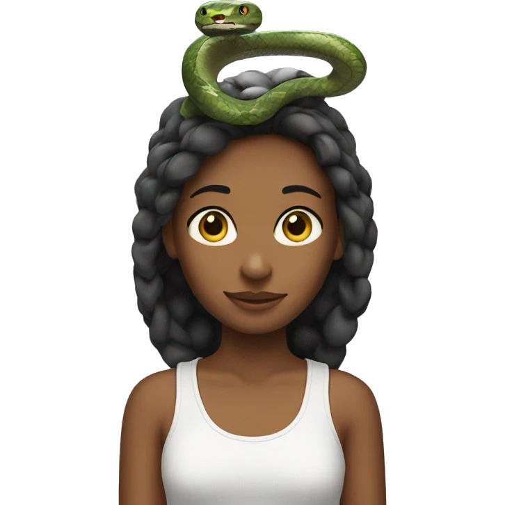 girl with the snake at her head emoji