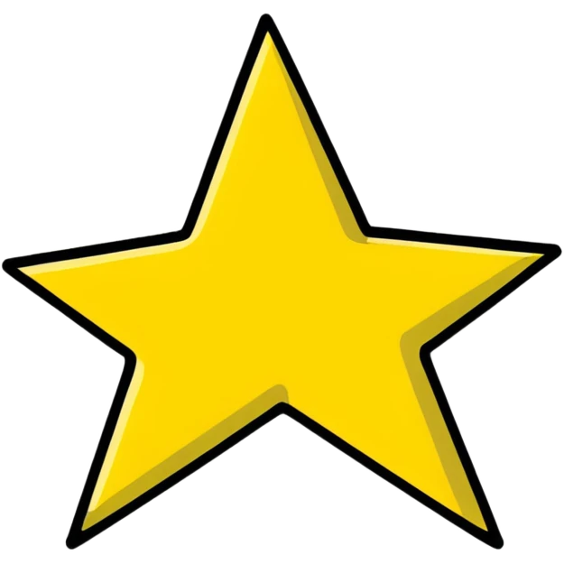 half yellow star symbol emoji