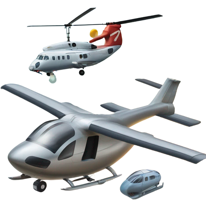 Plane and helicopter colliding emoji