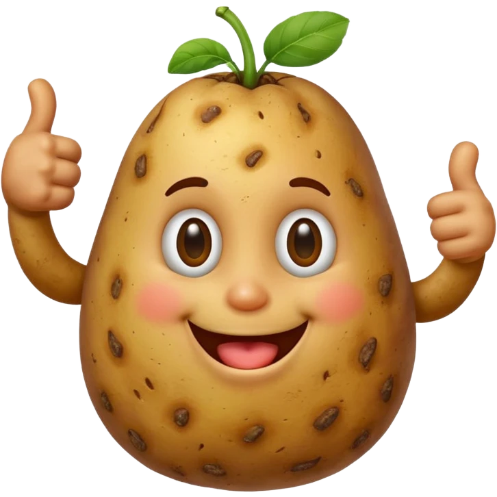 Make A potato doing thumbs up emoji