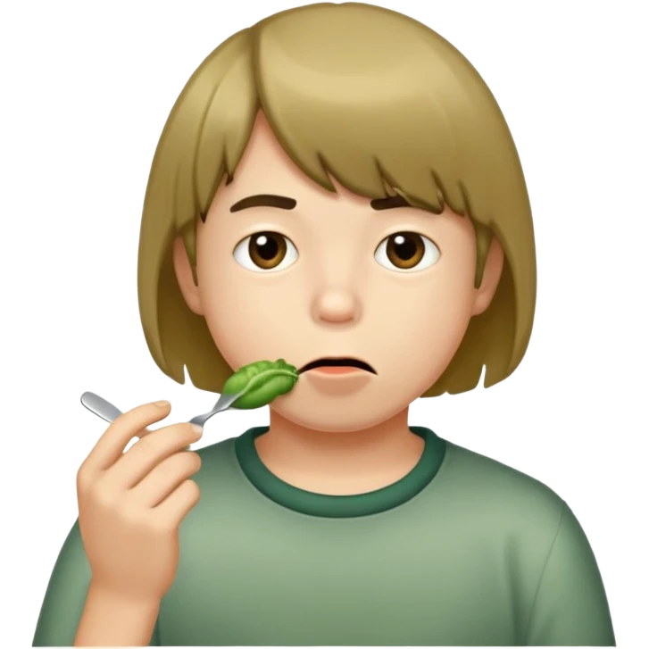 Мальчик с каре кушает козявку  emoji
