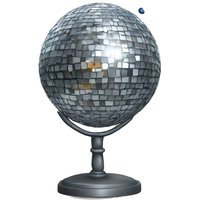 discoball with flying music notes emoji