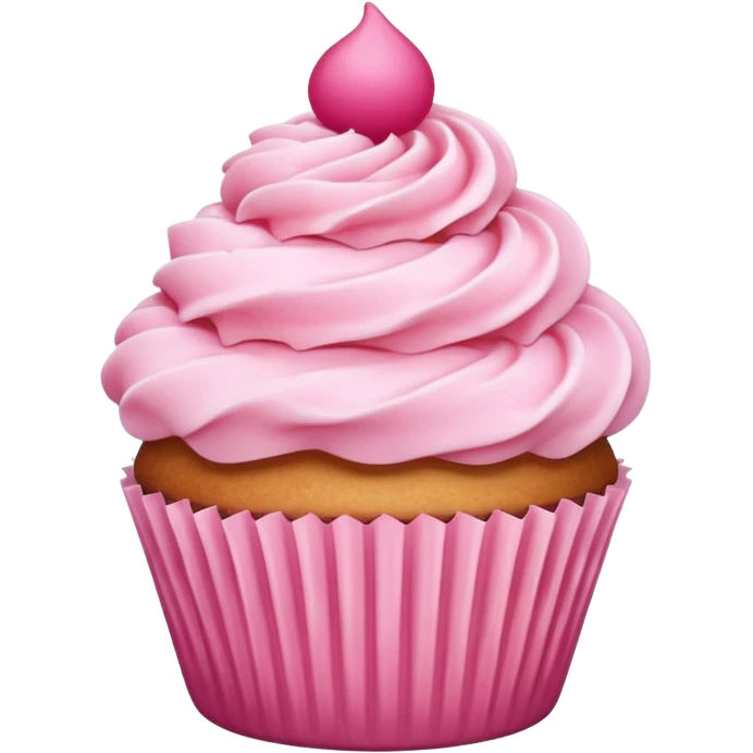 Cupcake with pink icing emoji