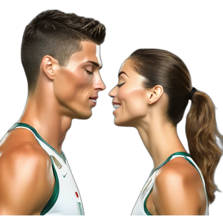 Cristiano Ronaldo kiss georgina emoji