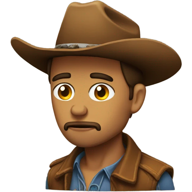 sad cowboy emoji