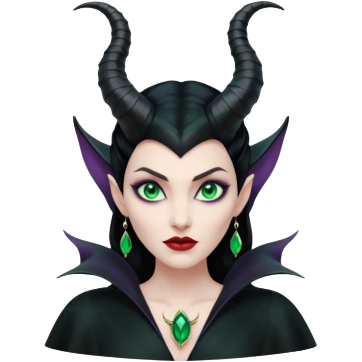 Maleficent villain with horns emoji