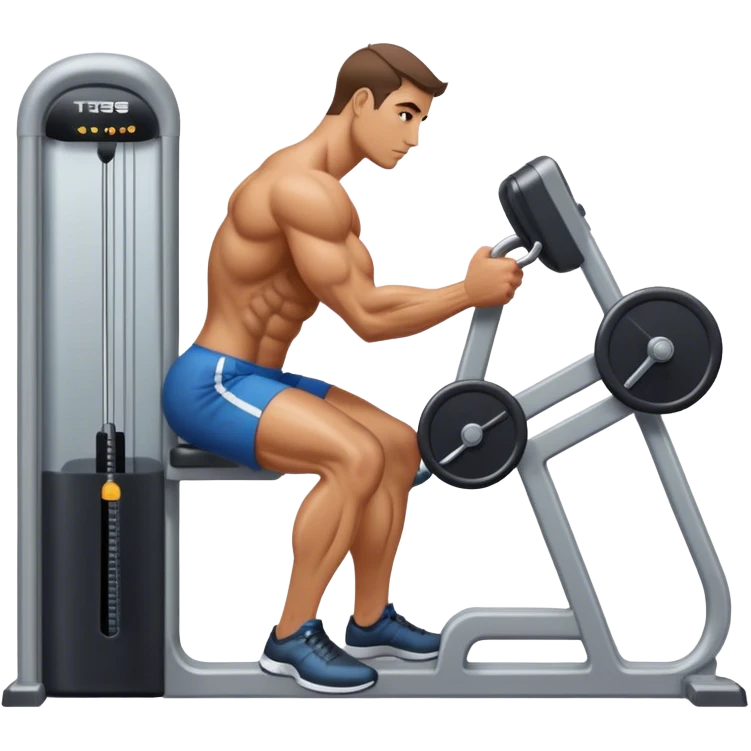 side-view man cable-machine tricep-pushdown emoji