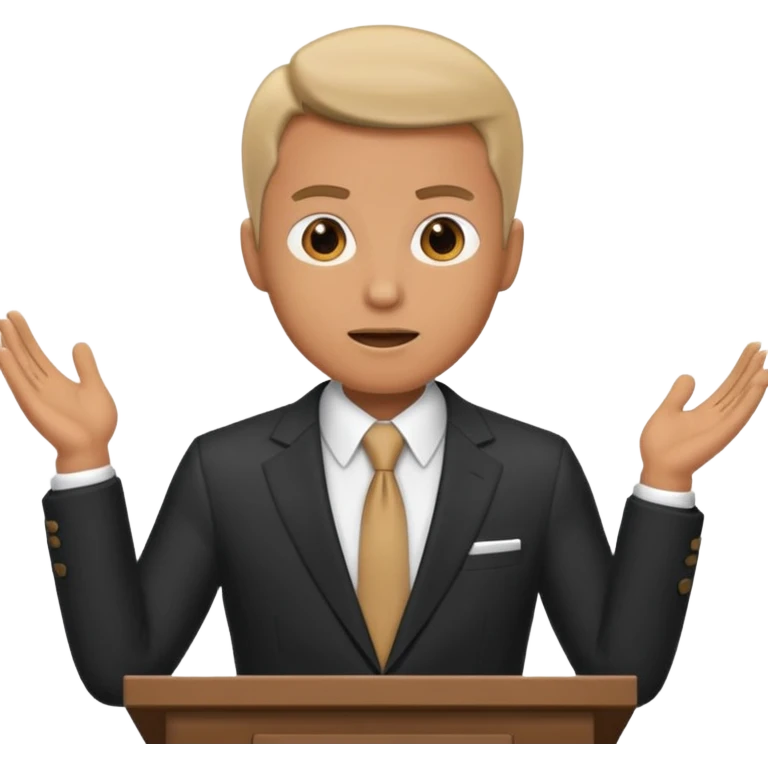  a man gives a speech  emoji