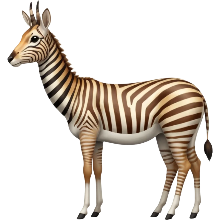 Zebra-antelope-gazelle-hybrid, full body emoji