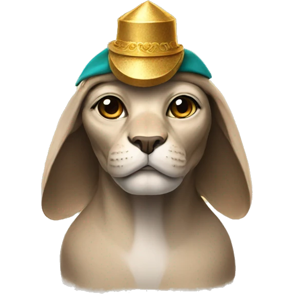 Sphinx in a New Year's hat emoji