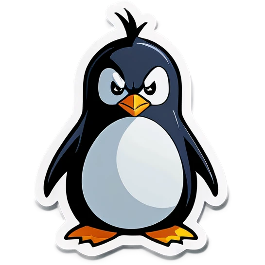 An angry penguin emoji