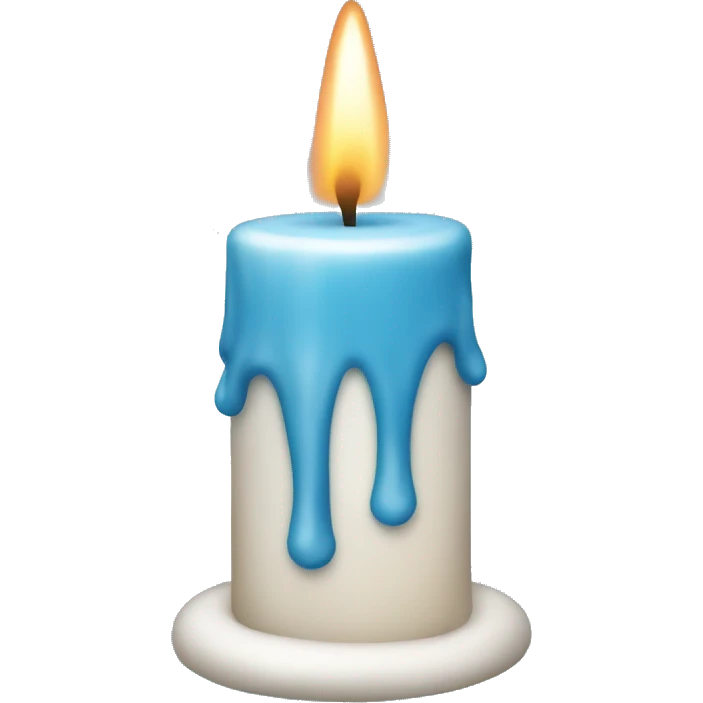 Christmas candle blue  emoji