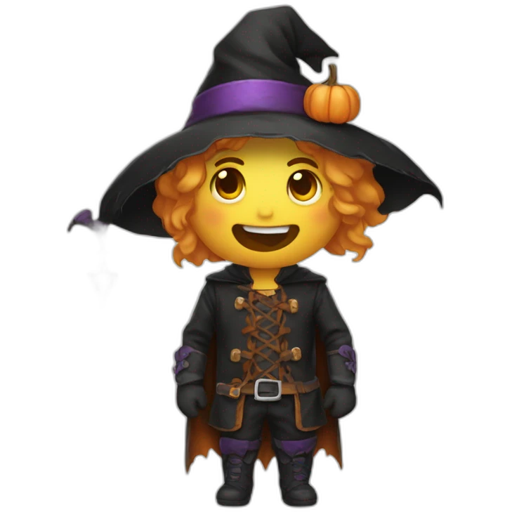 heidewachtel in halloween outfit emoji