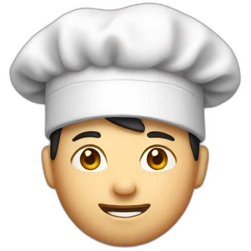 asian chef with toque emoji