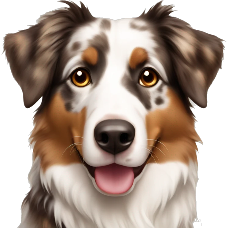 Australian shepard beige Brown white emoji
