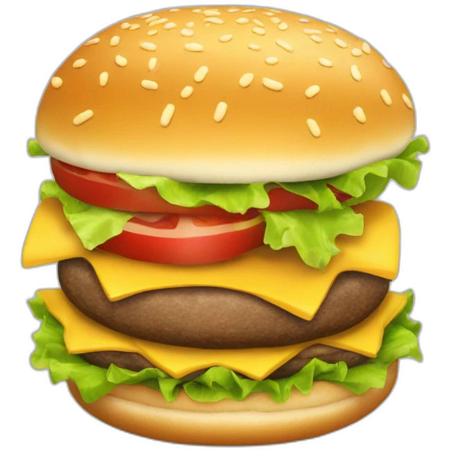 Hamburger qui mange un humburger emoji