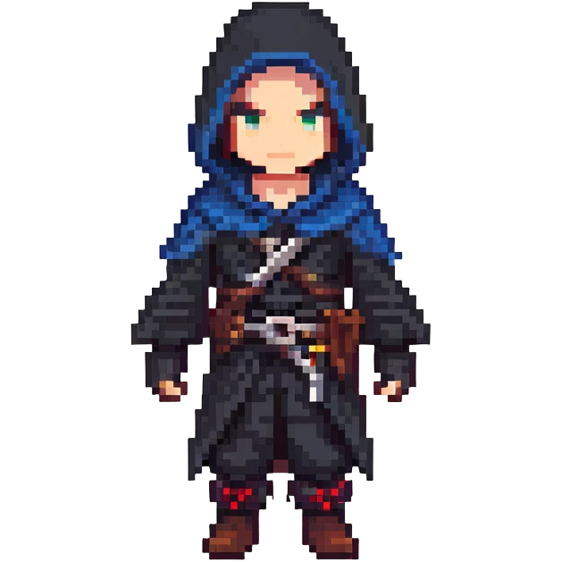 mysterious assassin character with dark clothing emoji