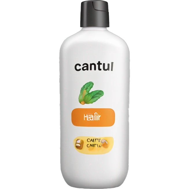 narrow bottle of hair conditioner with a label that says cantu emoji